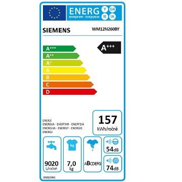 SIEMENS WM12N260BY spotřeba energie